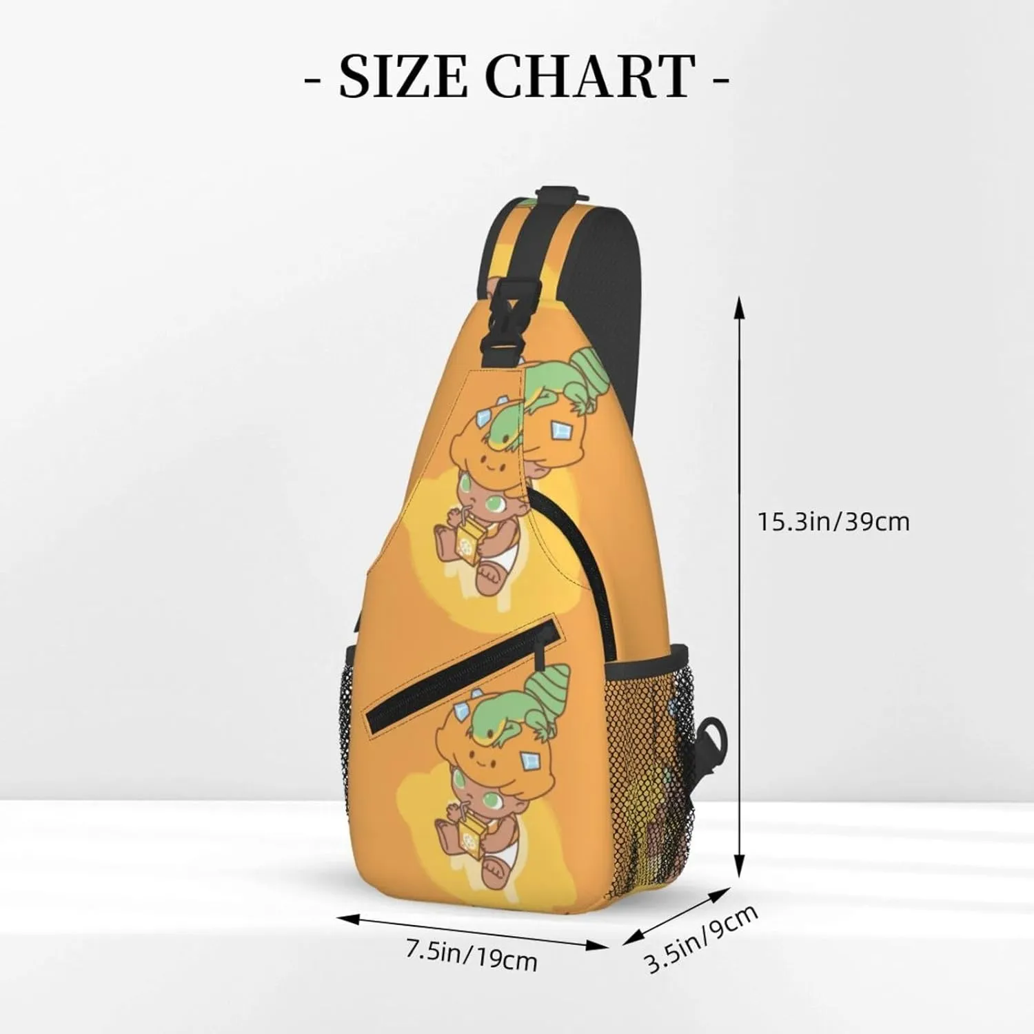 D-IMOO Crossbody Bag, Chest Crossbody Bag, Men's Casual Crossbody Chest Bag, Hiking Backpack Black