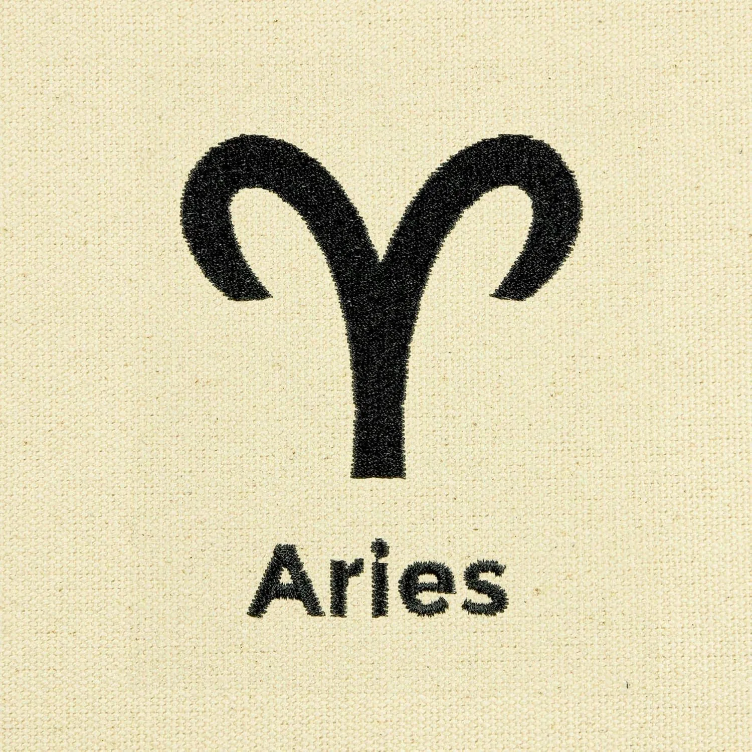 DALIX Zodiac Sign Shopping Tote Bag Black Star Horoscope Gifts - Aries