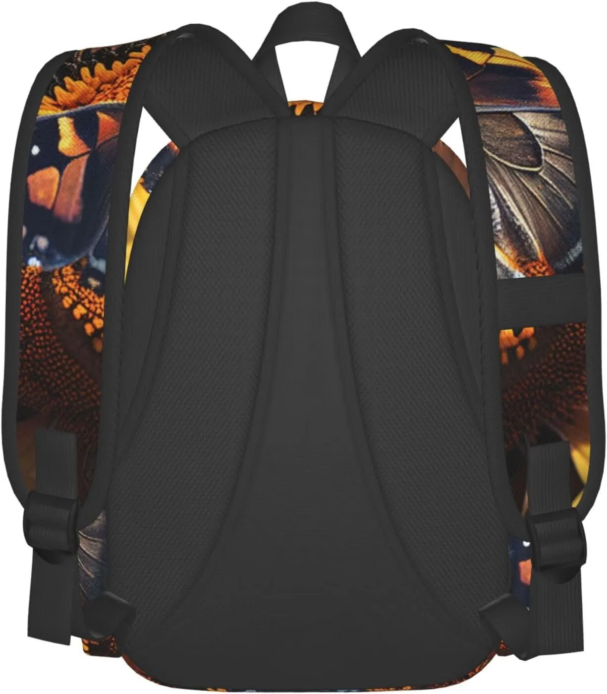 Delerain 17 Inch Backpack Butterfly and Sunflower Laptop Backpack School Bookbag Shoulder Bag Casual Daypack For School/Camping/Hiking/Picnic/Beach/Travel
