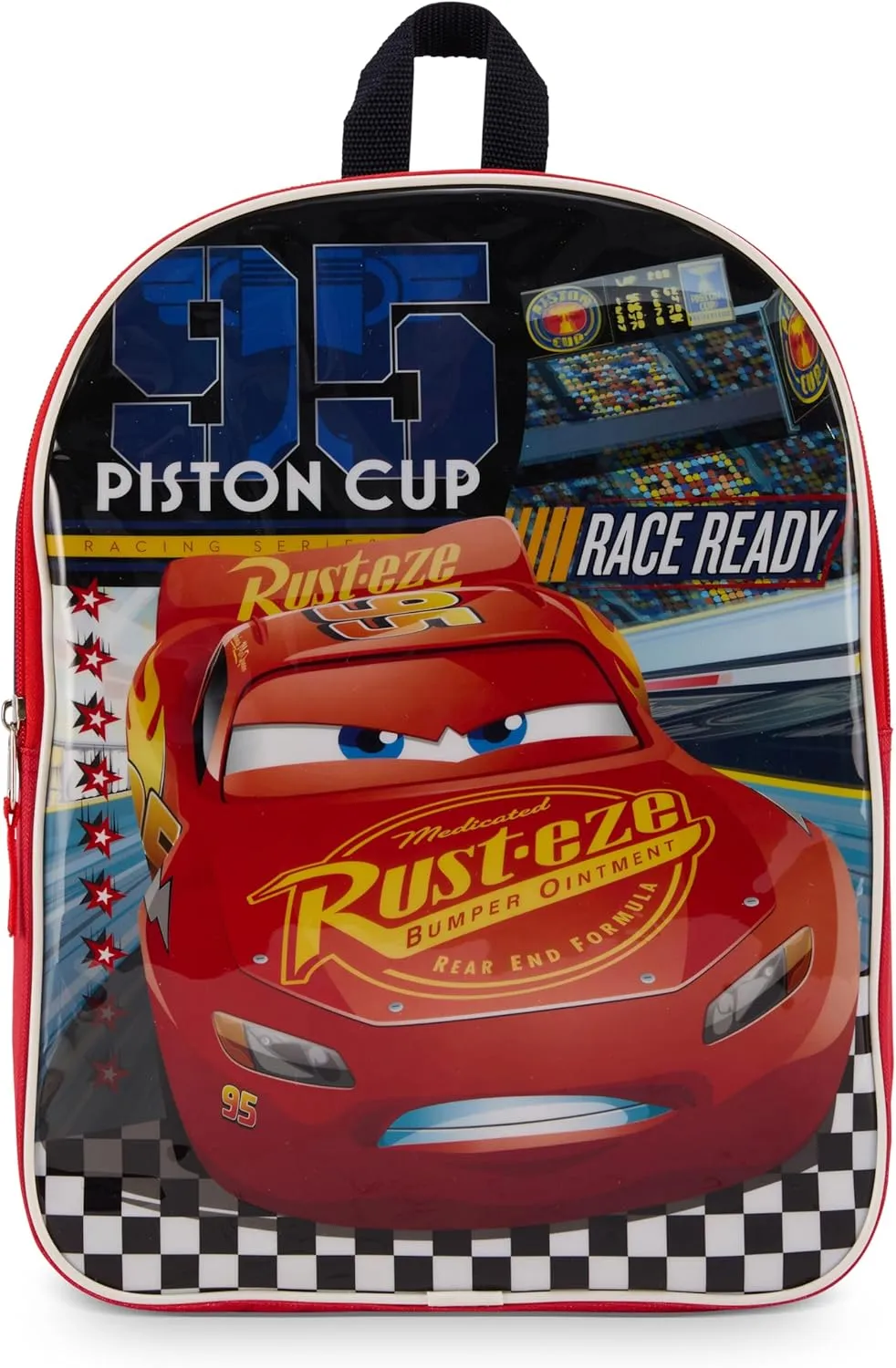 Disney Cars Backpack for Kids - Cute & Durable Kids Backpack for Boys with Padded Straps & Zip Compartment - Ideal Toddler Bookbag for School & Travel - 15”