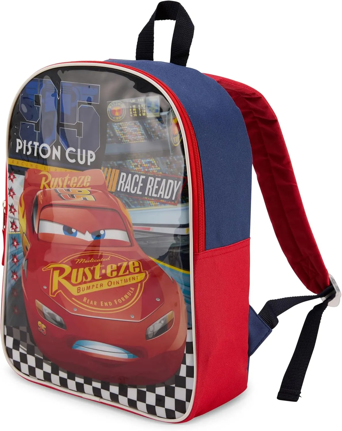 Disney Cars Backpack for Kids - Cute & Durable Kids Backpack for Boys with Padded Straps & Zip Compartment - Ideal Toddler Bookbag for School & Travel - 15”