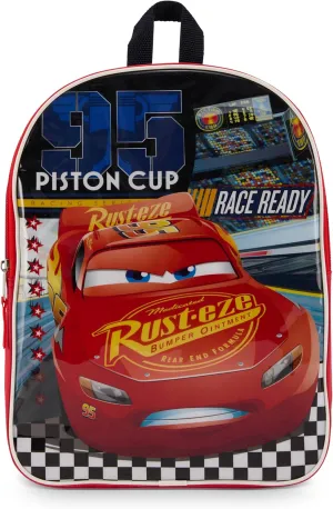 Disney Cars Backpack for Kids - Cute & Durable Kids Backpack for Boys with Padded Straps & Zip Compartment - Ideal Toddler Bookbag for School & Travel - 15”
