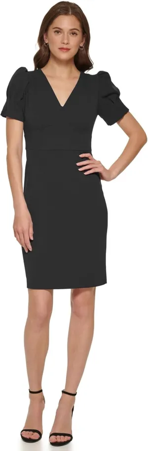 DKNY Puff Sleeve Seam Dress