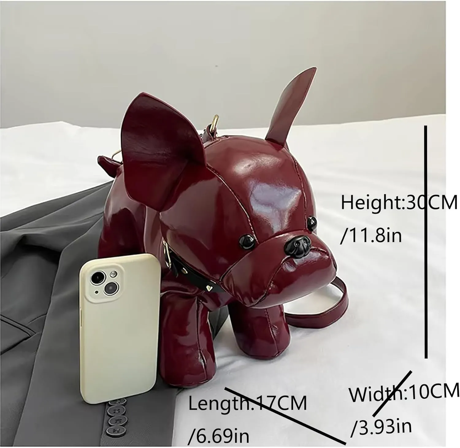 Dog Shaped Shoulder Bag for Women Cute Unique Cartoon Animal Crossbody Bag PU Leather Clutch Purse Handbags for Pet Lover