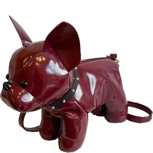 Dog Shaped Shoulder Bag for Women Cute Unique Cartoon Animal Crossbody Bag PU Leather Clutch Purse Handbags for Pet Lover