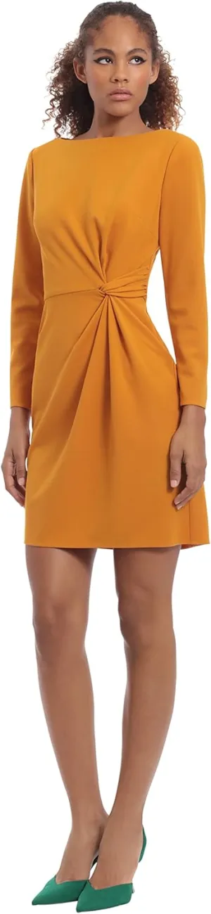 Donna Morgan Women's Side Waist Twist Detail Dress Workwear Office Career Event Party Guest of