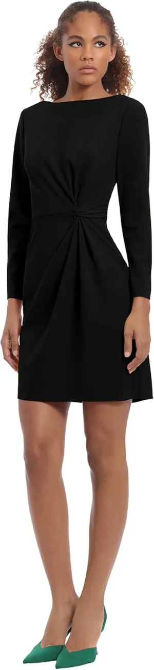 Donna Morgan Women's Side Waist Twist Detail Dress Workwear Office Career Event Party Guest of
