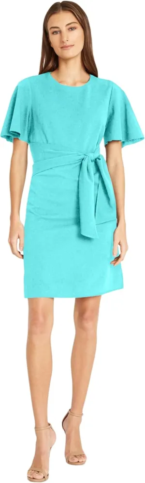 Donna Morgan Women's Tie Front Crepe Dress