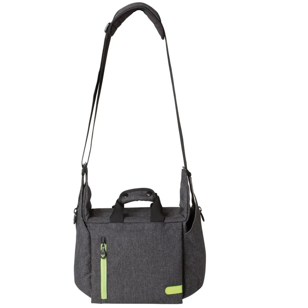 Dorr City Pro Messenger Photo Bag - Small Grey/Lime