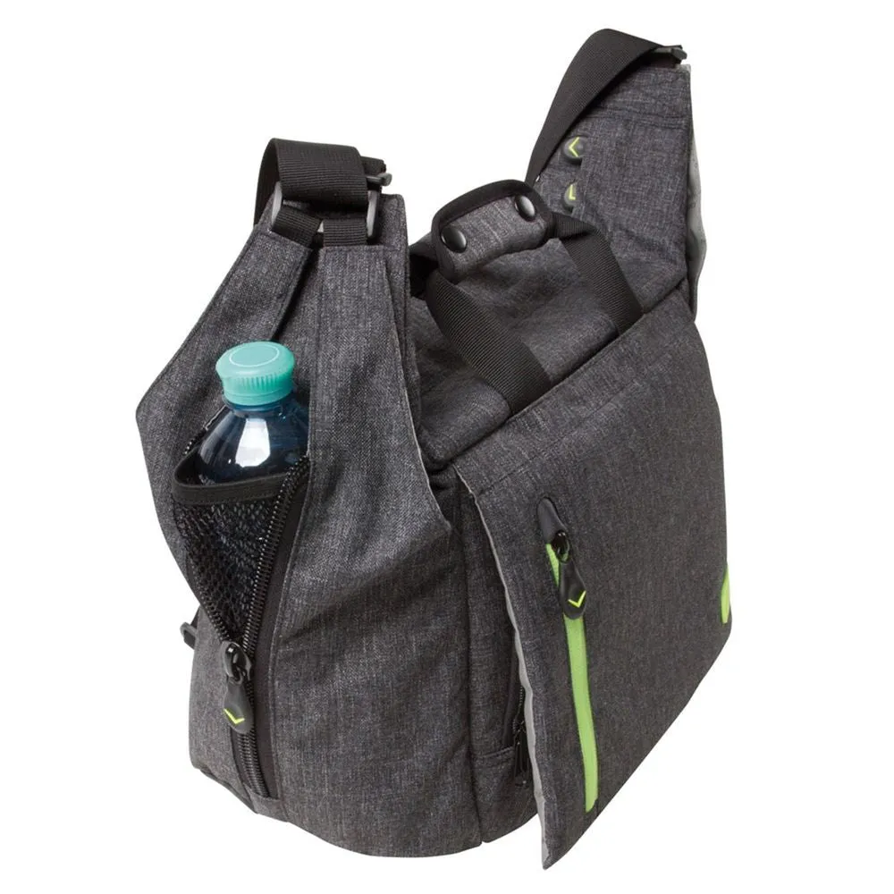 Dorr City Pro Messenger Photo Bag - Small Grey/Lime