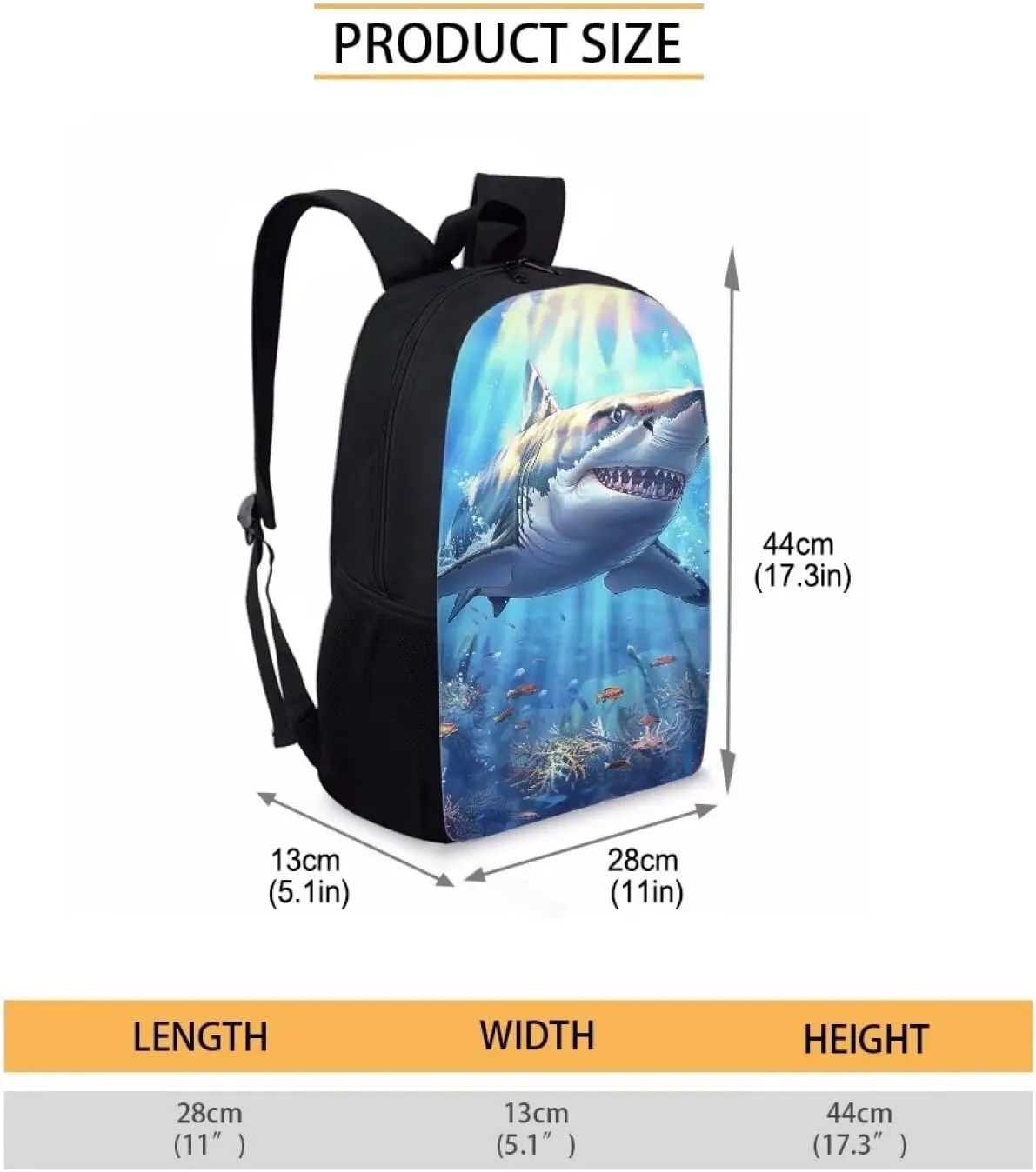 Dreaweet Shark Backpack for Boys 10-12 Years Old Elementary School Bag 5th Grade Bookbag for Girls 9-12 Kids Book Bag with Water Bottle Pocket Blue 17 Inch