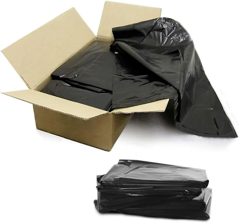 Dualplex Black Trash Bags 30 Gallon, 100 Count, Black Garbage Bag, Heavy Duty Kitchen Waste Bags 33” X 39”