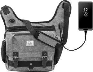 d'yallee Crossbody Messenger Bag Men Waterproof Shoulder Business Work Bag Nylon