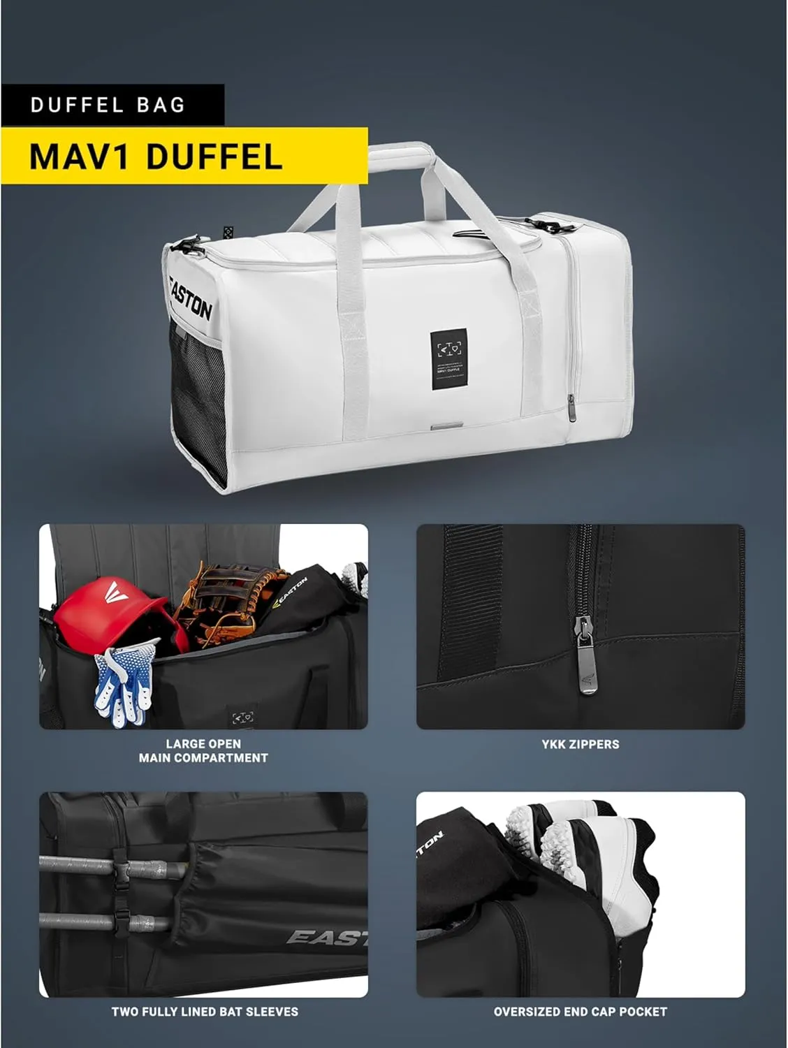 Easton | MAV1 Duffel Equipment Bag | Baseball & Softball | Multiple Colors