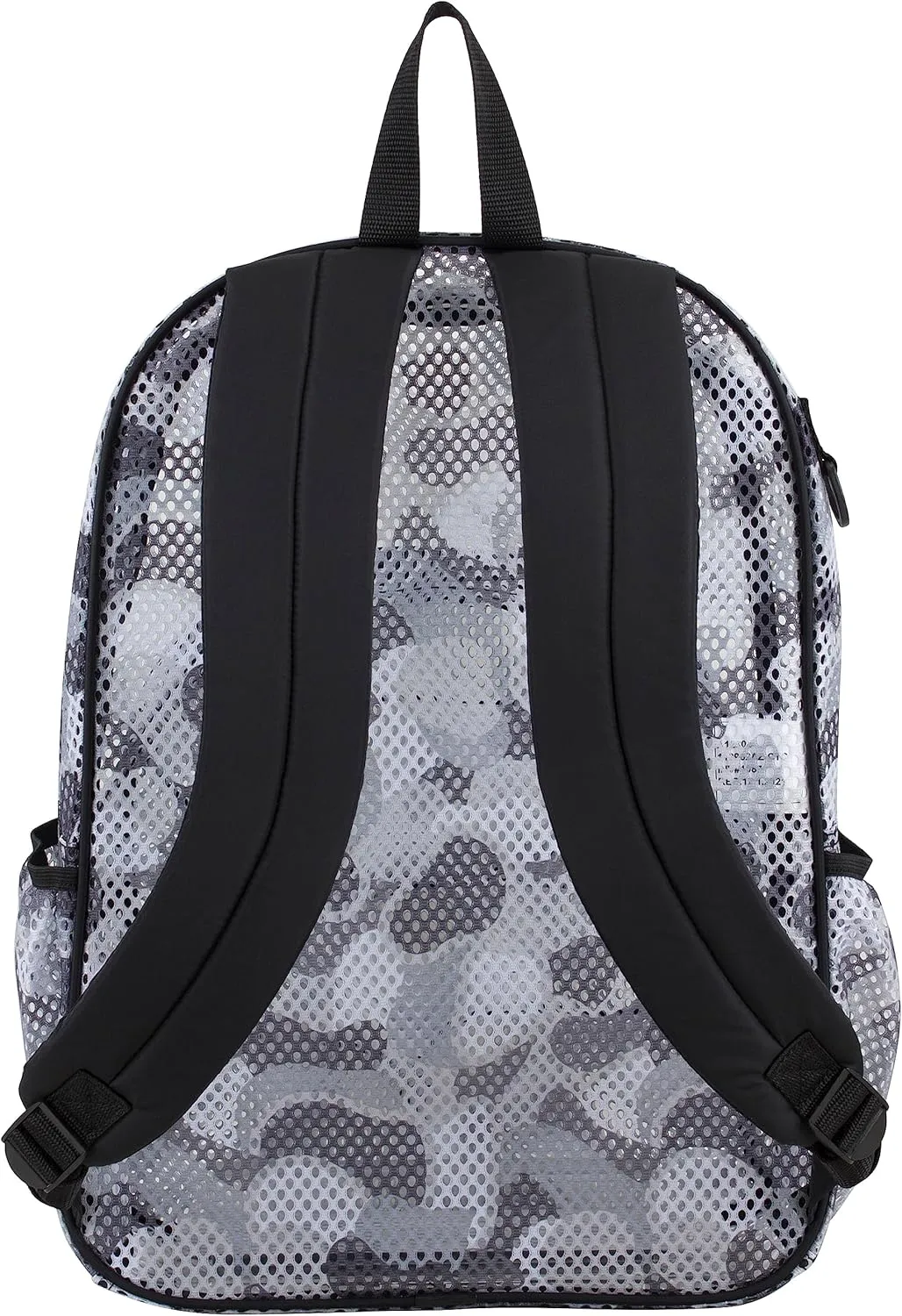 Eastsport Mesh Beach Large Backpack Lightweight Bungee See Through for Travel, College, Swim, Gym Bag, Grey Graphite Camo