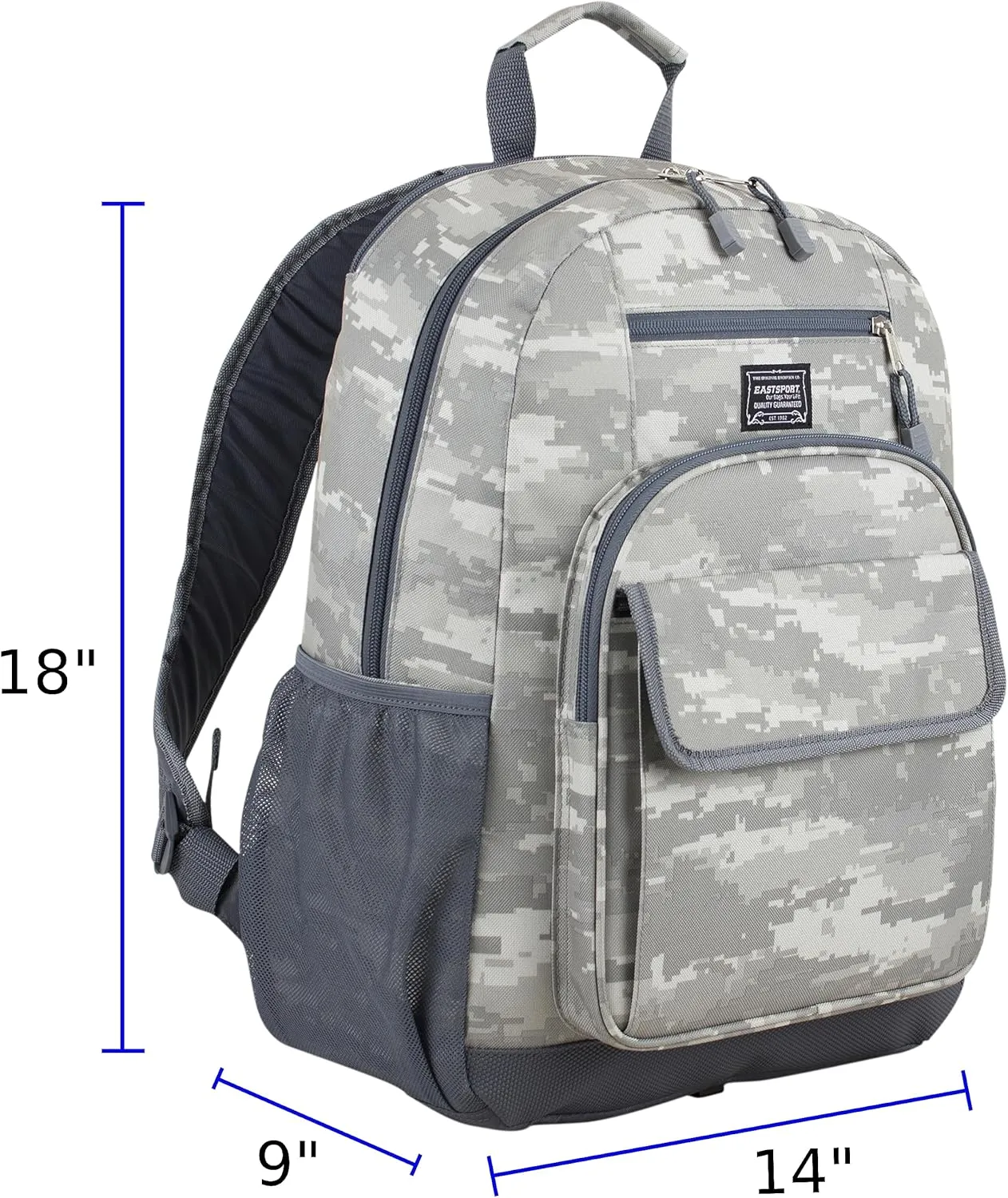 Eastsport Travel Backpack Large Tech Laptop Bag for Work, Gym, Hiking, Static Camo