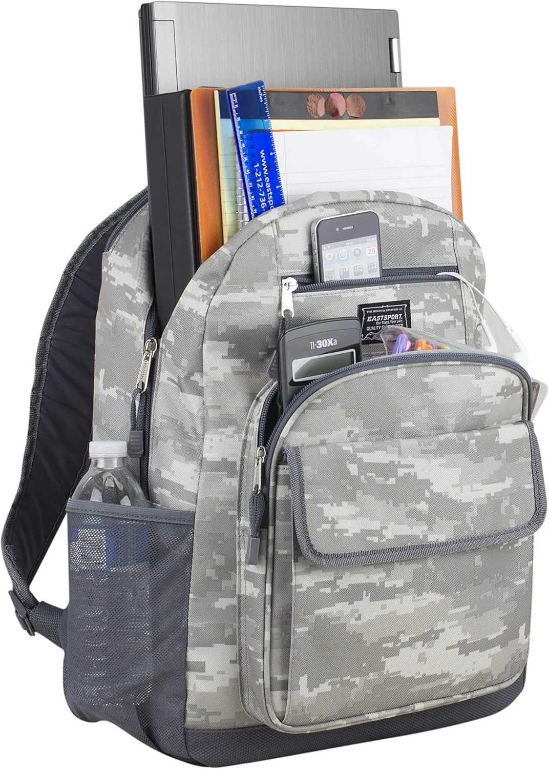 Eastsport Travel Backpack Large Tech Laptop Bag for Work, Gym, Hiking, Static Camo