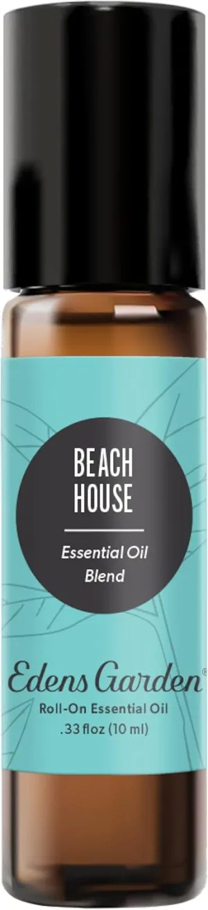 Edens Garden Beach House Essential Oil Roll-On Blend- 100% Pure Premium Grade, Natural, Therapeutic, Aromatherapy, Kid & Skin Safe, The Best for Travel, Relaxation Pre-Diluted 10 ml (.33 fl oz)