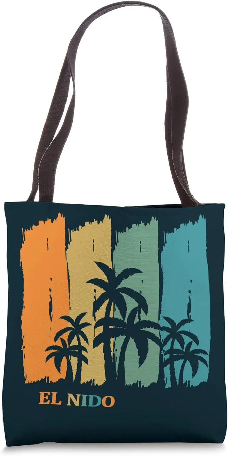 El Nido Philippines Palm Tree Southeast Asia Island Souvenir Tote Bag