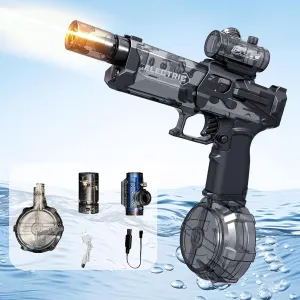 Electric Water Gun for Adults and Kids, 28-32 FT Long Range High Capacity Strongest Water Blaster, Most Powerful Automatic Water Squirt Gun,Outdoor Swimming Pool Gift Toy