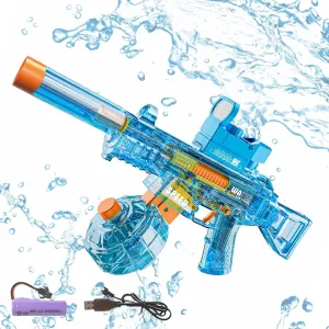 Electric Water Gun, Transparent Water Guns for Adults, Up to 25 FT Long Range, Large Capacity Automatic Water Gun, Toys for Pool, Beach