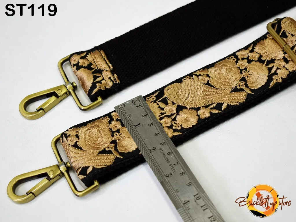 Embroidered Camera Strap Crossbody Strap for Purses Adjustable Handbag Boho Bag Strap Embroidery Replacement Strap Guitar Strap Gift for her