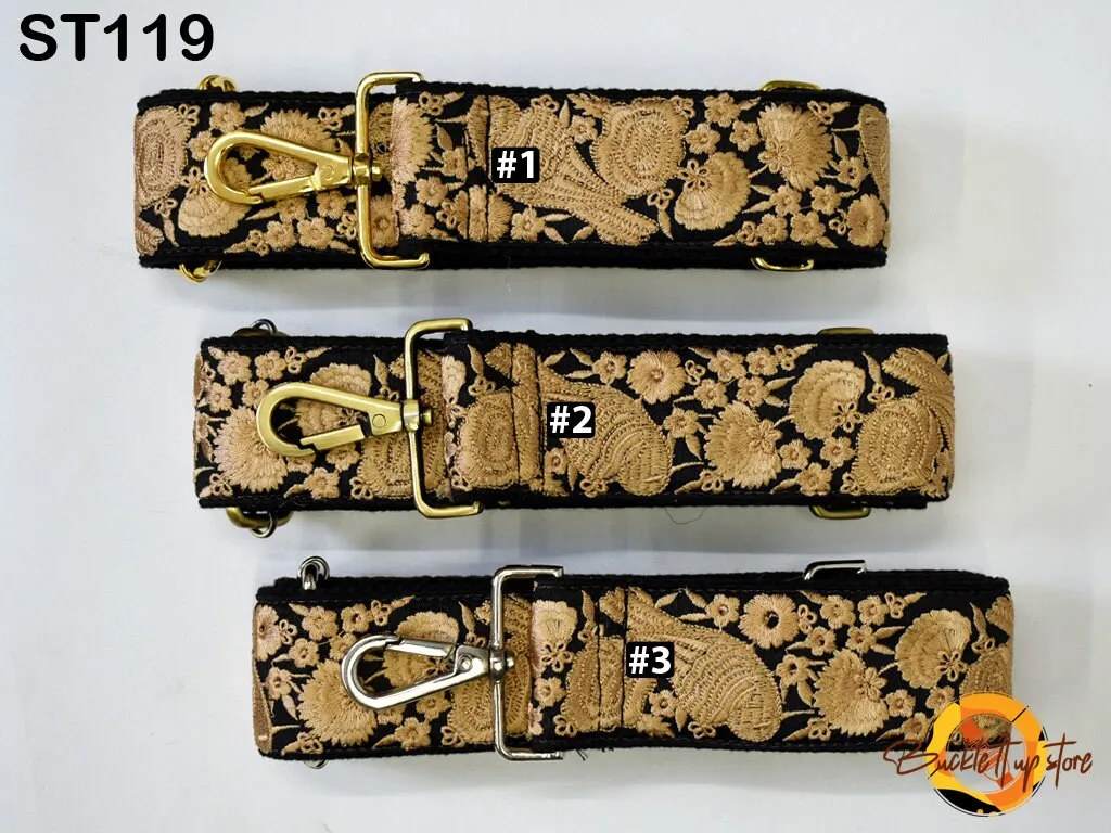 Embroidered Camera Strap Crossbody Strap for Purses Adjustable Handbag Boho Bag Strap Embroidery Replacement Strap Guitar Strap Gift for her