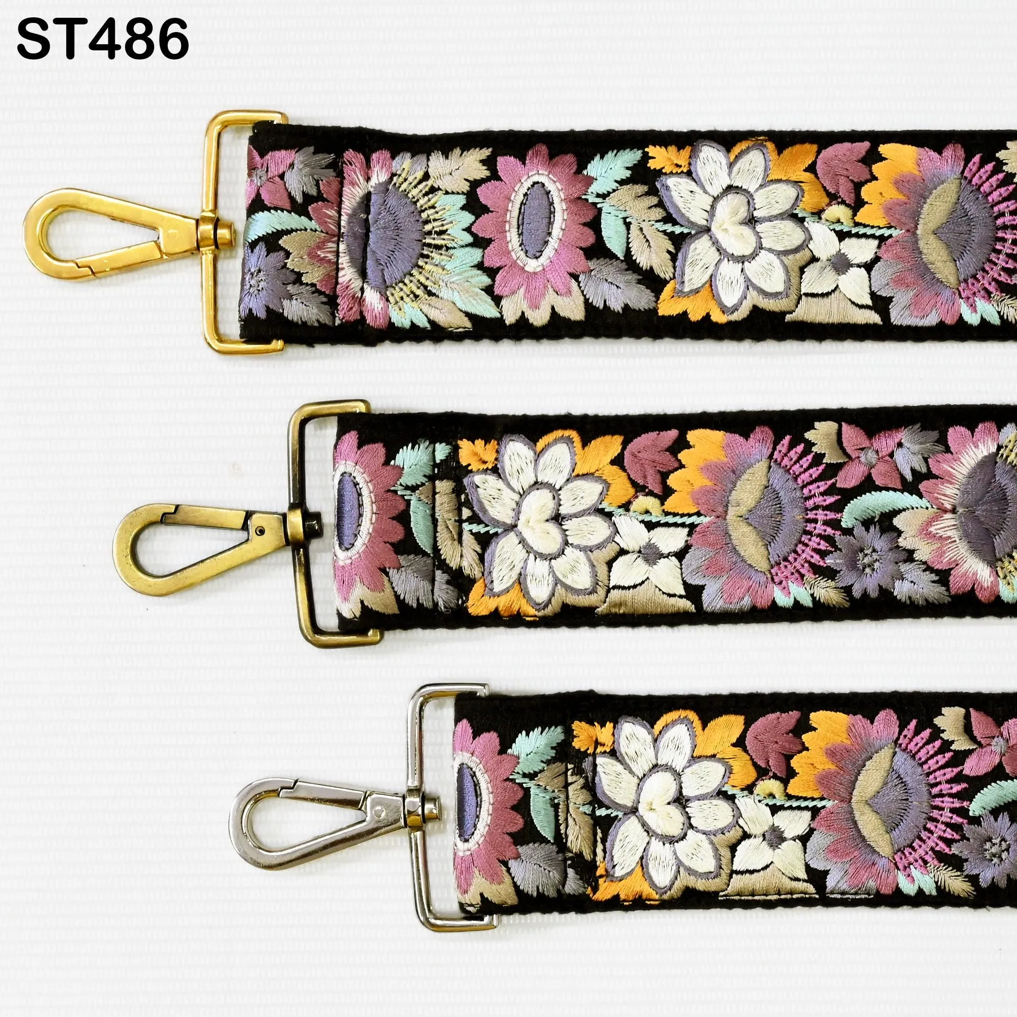 Embroidered Detachable Guitar Strap Crossbody Strap for Purses Bags Embroidery Replacement Messenger Strap Boho Tote Handbag Strap Gift Mom