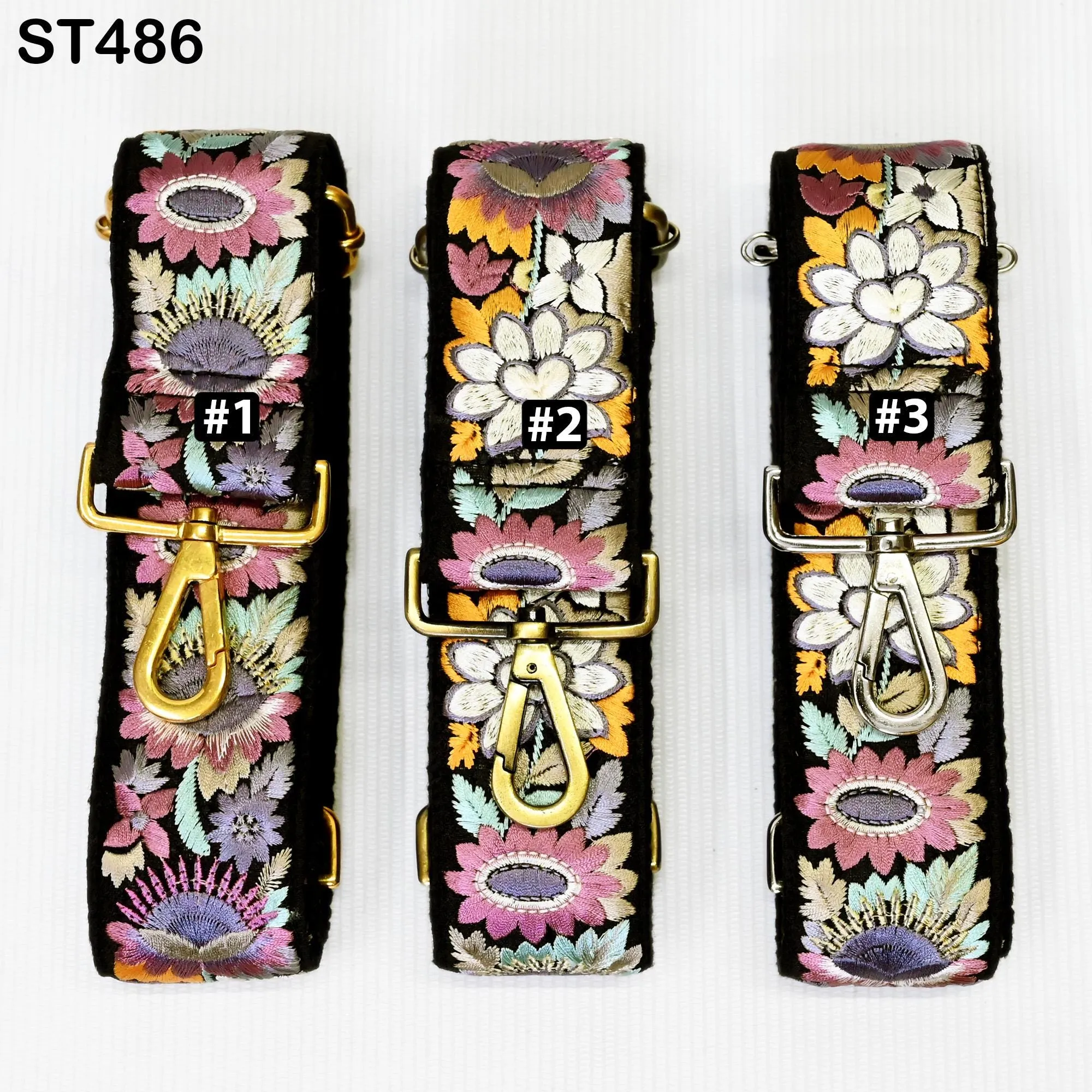 Embroidered Detachable Guitar Strap Crossbody Strap for Purses Bags Embroidery Replacement Messenger Strap Boho Tote Handbag Strap Gift Mom
