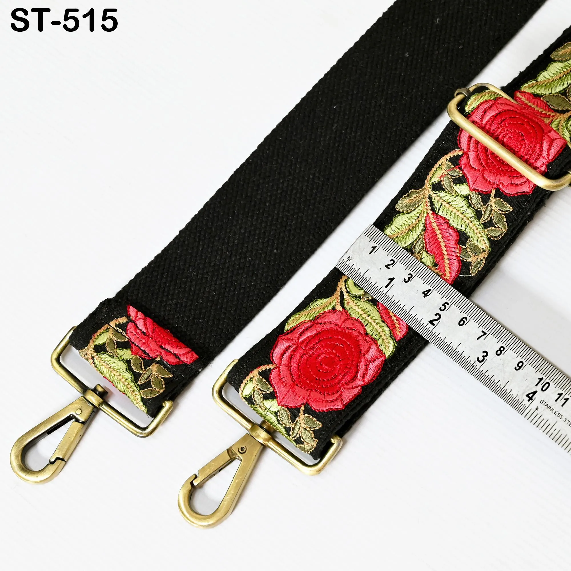 Embroidered Purse Strap Crossbody Strap for Purses Handbag Boho Bag Strap Floral Embroidery Replacement Strap Boho Guitar Strap Gift for her