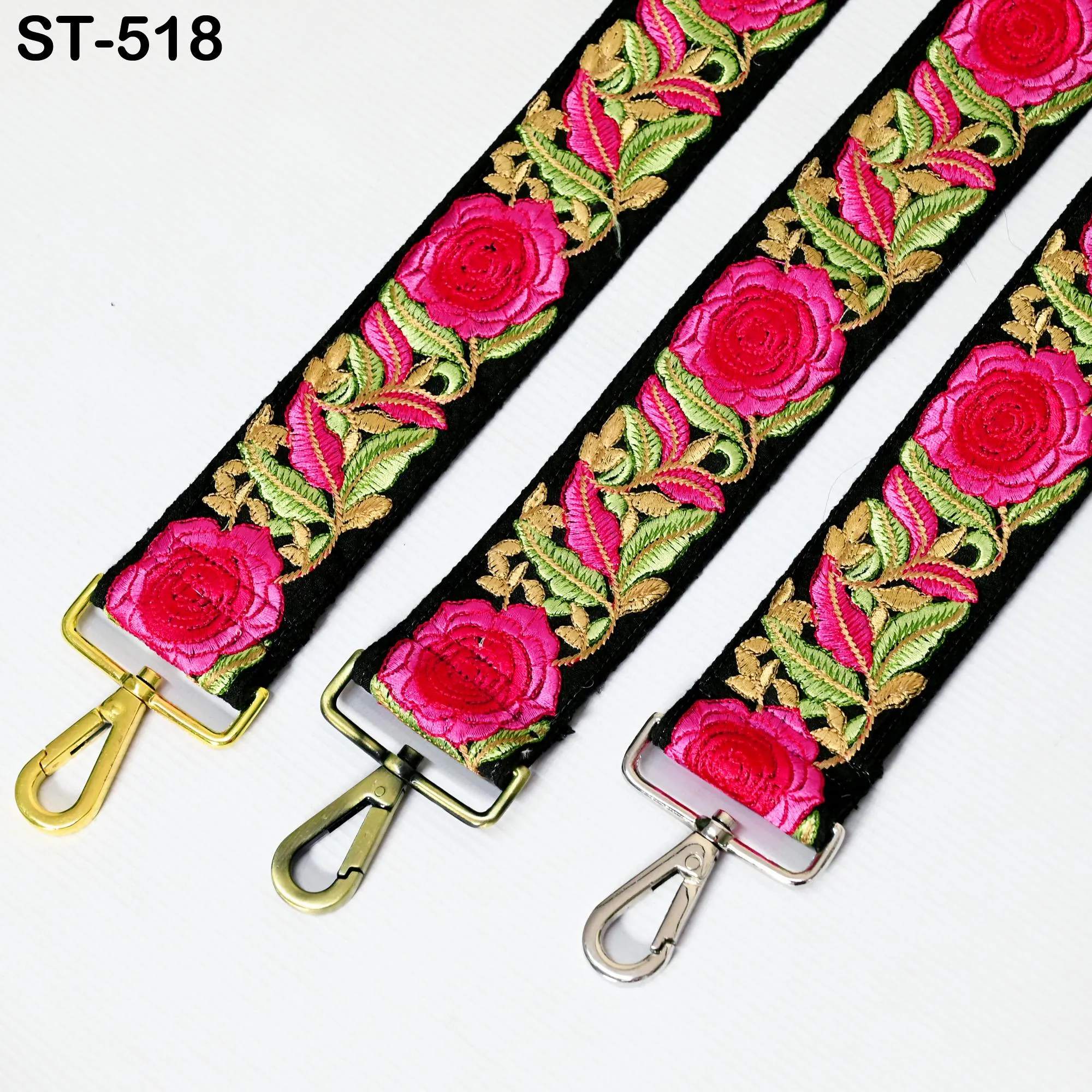 Embroidered Purse Strap Crossbody Strap for Purses Handbag Boho Bag Strap Floral Embroidery Replacement Strap Boho Guitar Strap Gift for her