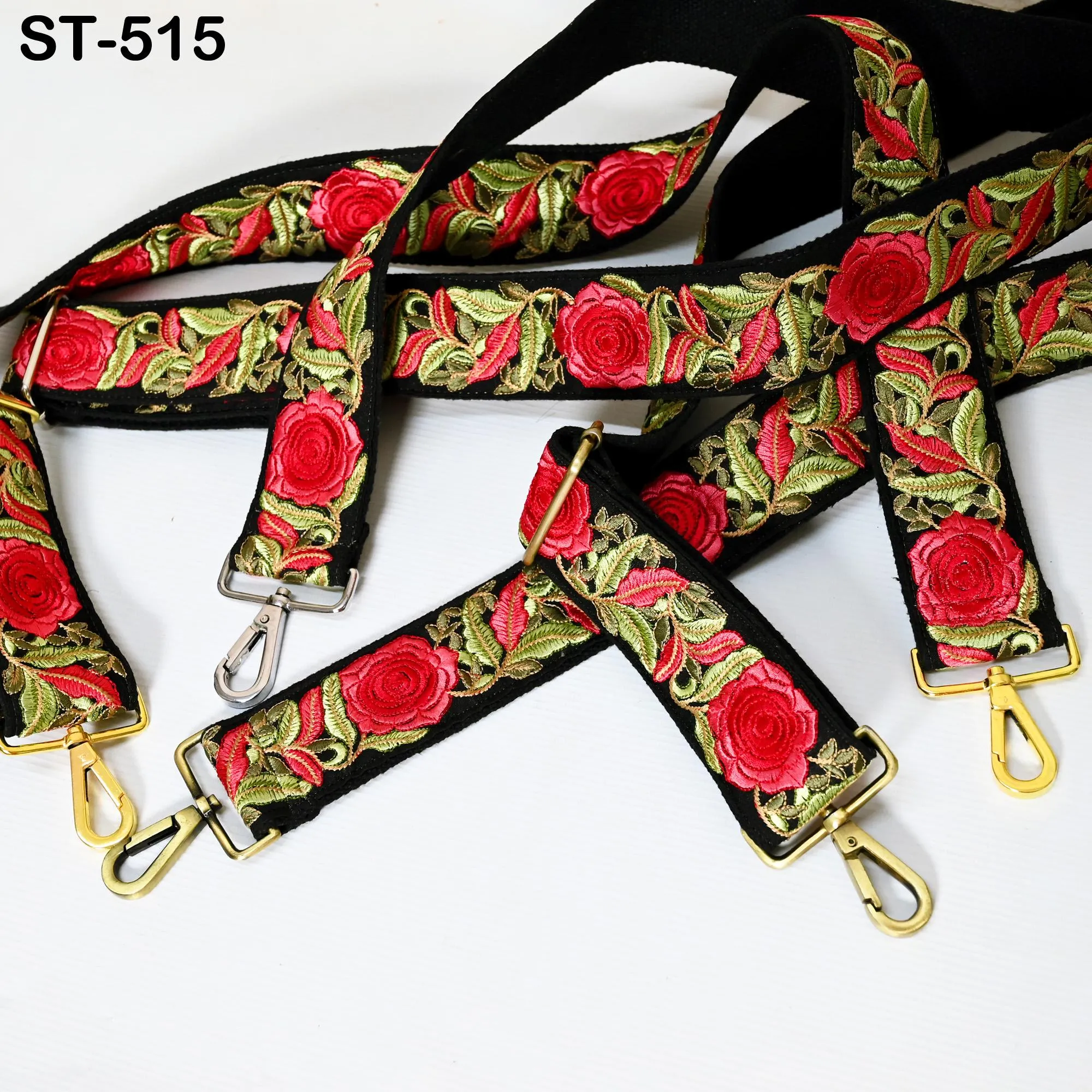Embroidered Purse Strap Crossbody Strap for Purses Handbag Boho Bag Strap Floral Embroidery Replacement Strap Boho Guitar Strap Gift for her