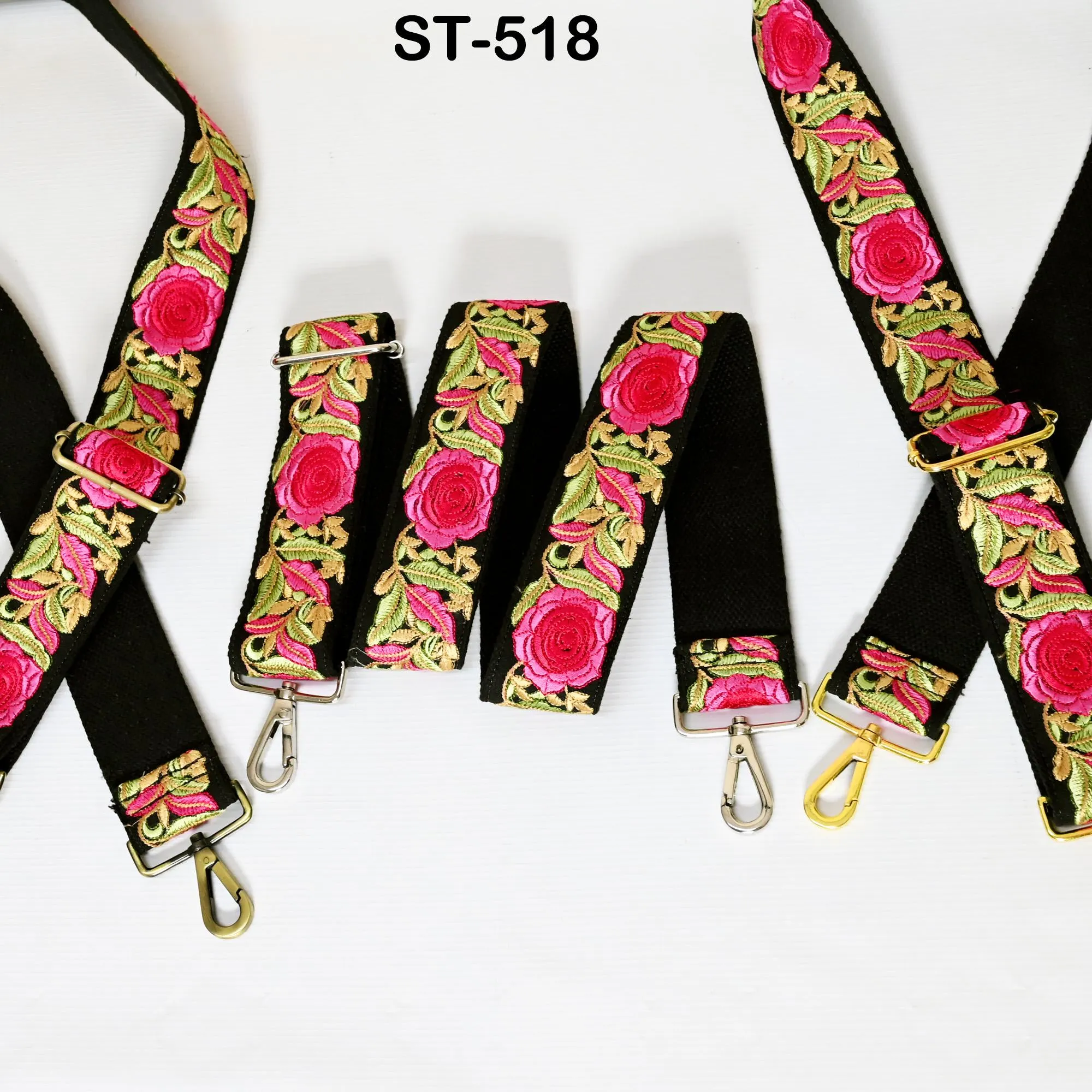 Embroidered Purse Strap Crossbody Strap for Purses Handbag Boho Bag Strap Floral Embroidery Replacement Strap Boho Guitar Strap Gift for her