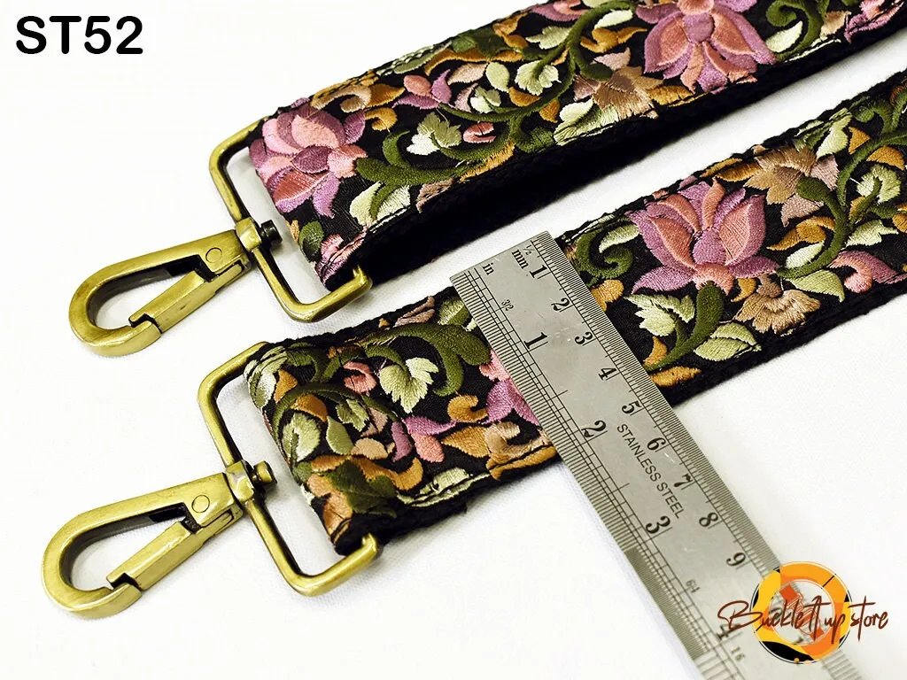 Embroidery Replacement Strap Purse Strap Crossbody Strap for Purses Embroidered Boho Bags Strap Boho Guitar Strap Handbag Strap gift for her