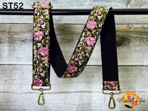 Embroidery Replacement Strap Purse Strap Crossbody Strap for Purses Embroidered Boho Bags Strap Boho Guitar Strap Handbag Strap gift for her
