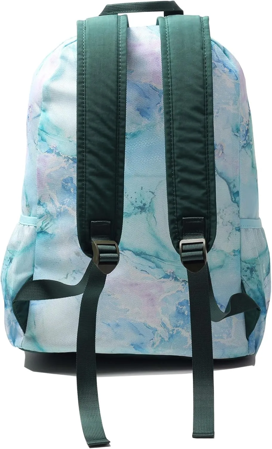 ESVAN Original Print Mesh Backpack Semi-Transparent Sackpack See Through Beach Bag Daypack Multi-Purpose Women Men Unisex