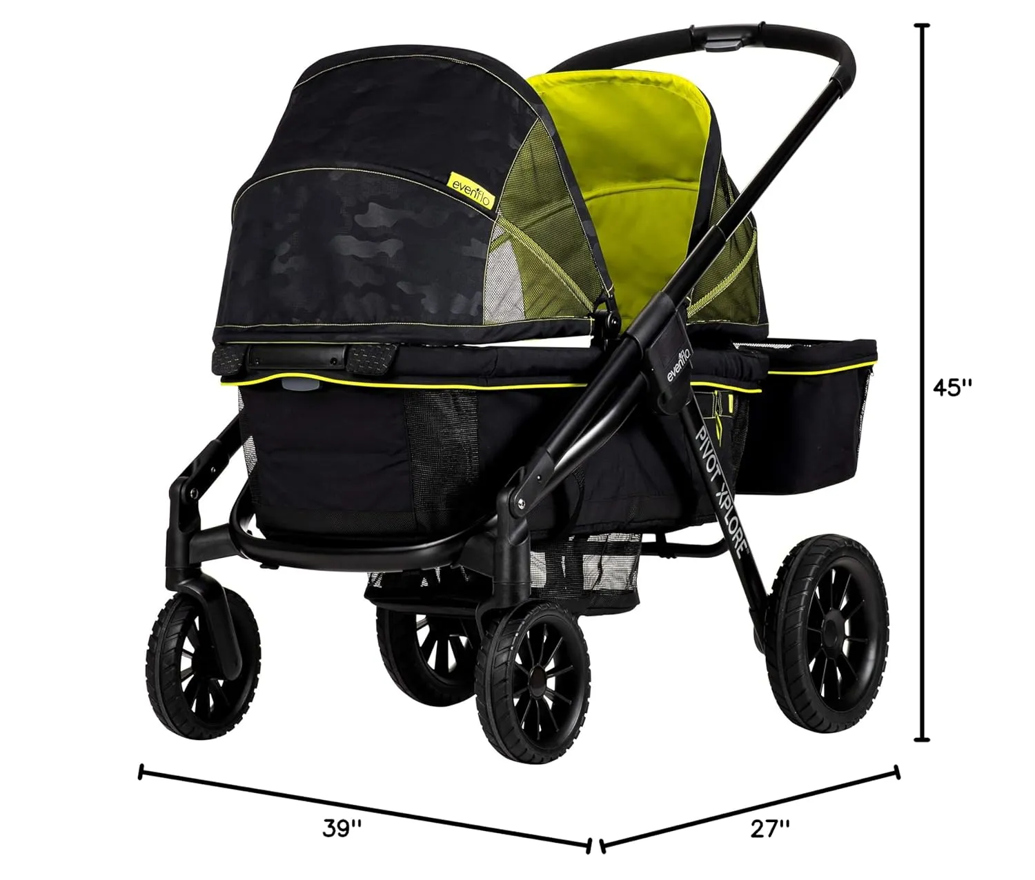 Evenflo Pivot Xplore All-Terrain Stroller Wagon (Wayfarer Black)