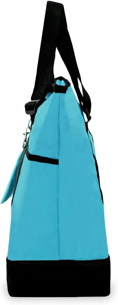 Everest Luggage Deluxe Shopping Tote, Turquoise/Black, Turquoise/Black, One Size