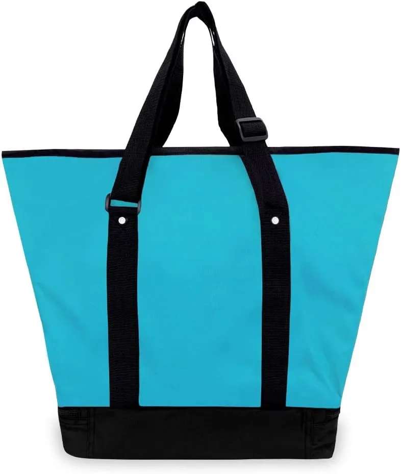 Everest Luggage Deluxe Shopping Tote, Turquoise/Black, Turquoise/Black, One Size