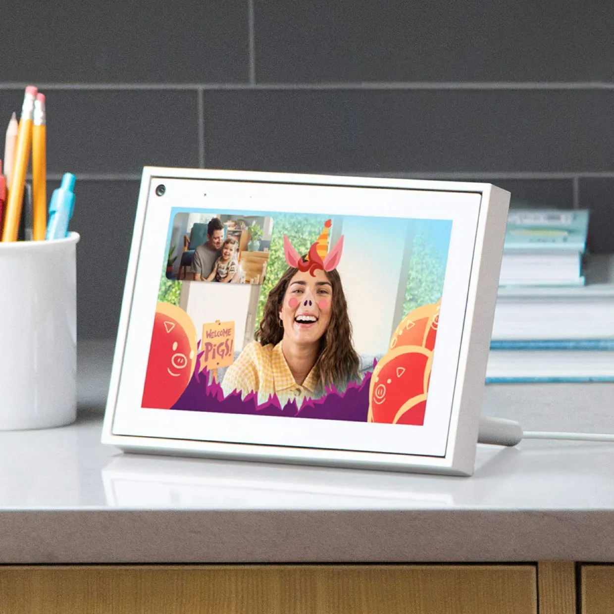 Facebook Portal Mini Black 8" from Smart, Hands-Free Video Calling with Alexa Built-in