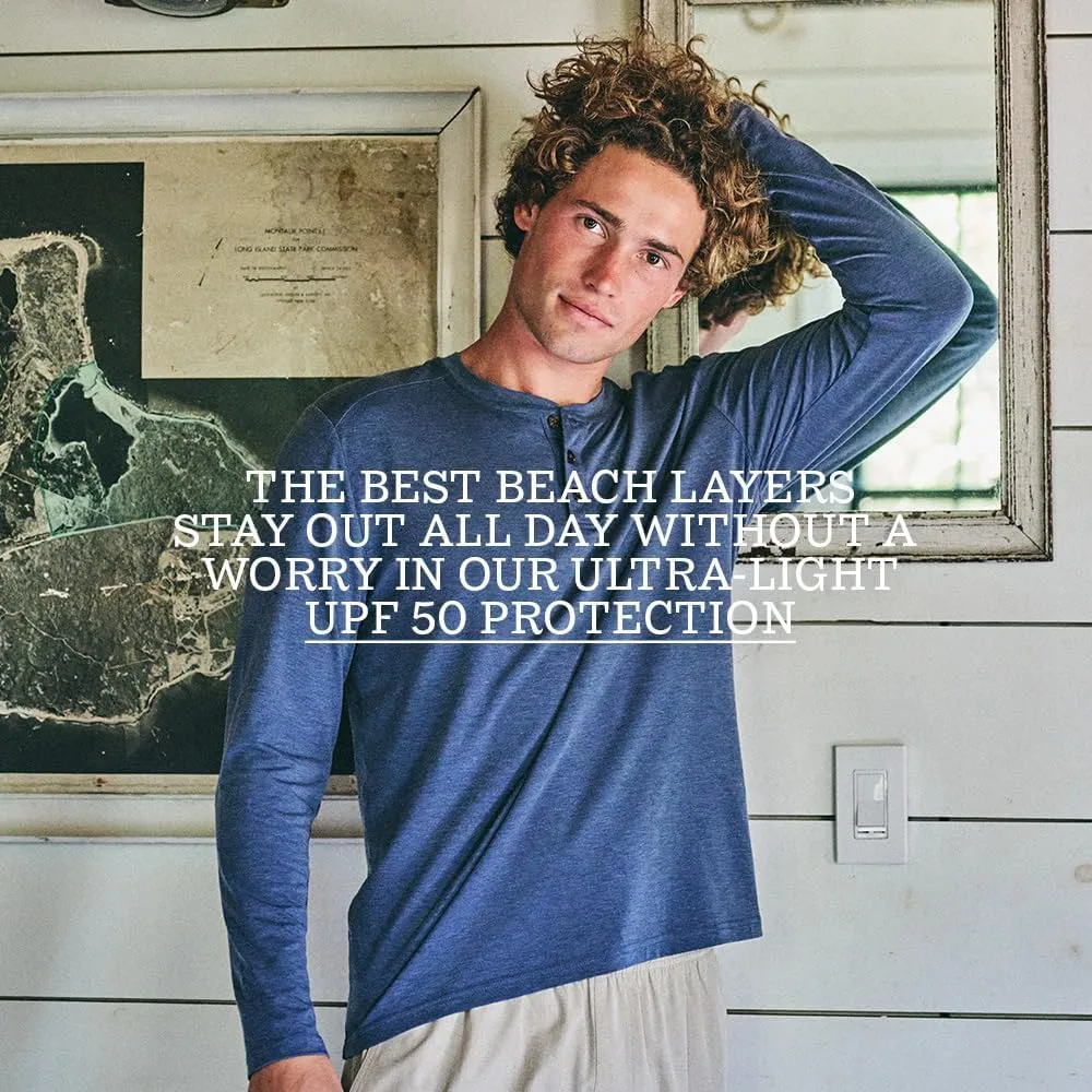 Fair Harbor The Seabreeze Henley –– Men's Classic Long Sleeve Henley –– Incredibly Soft and Lightweight, UPF 50