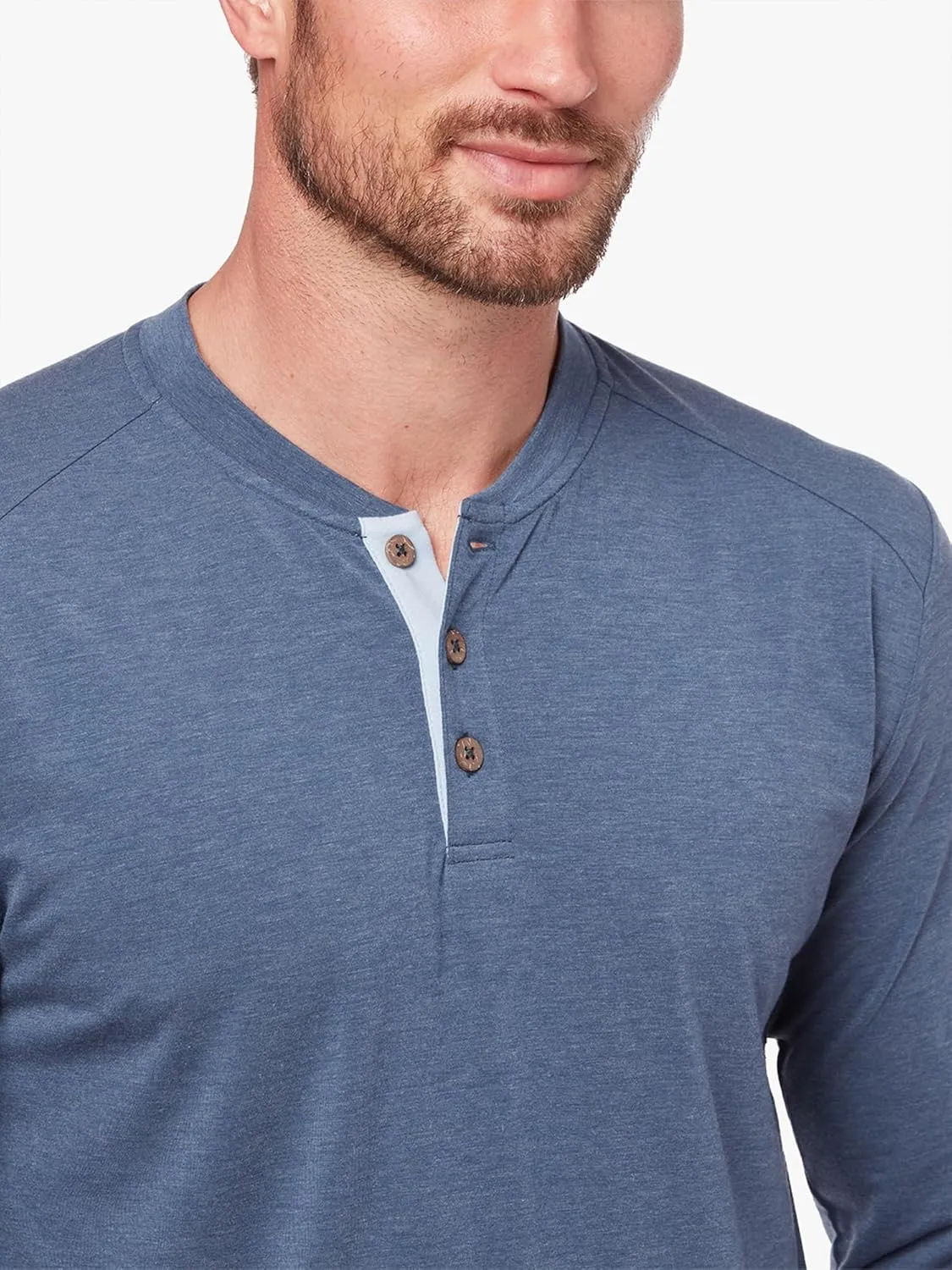 Fair Harbor The Seabreeze Henley –– Men's Classic Long Sleeve Henley –– Incredibly Soft and Lightweight, UPF 50