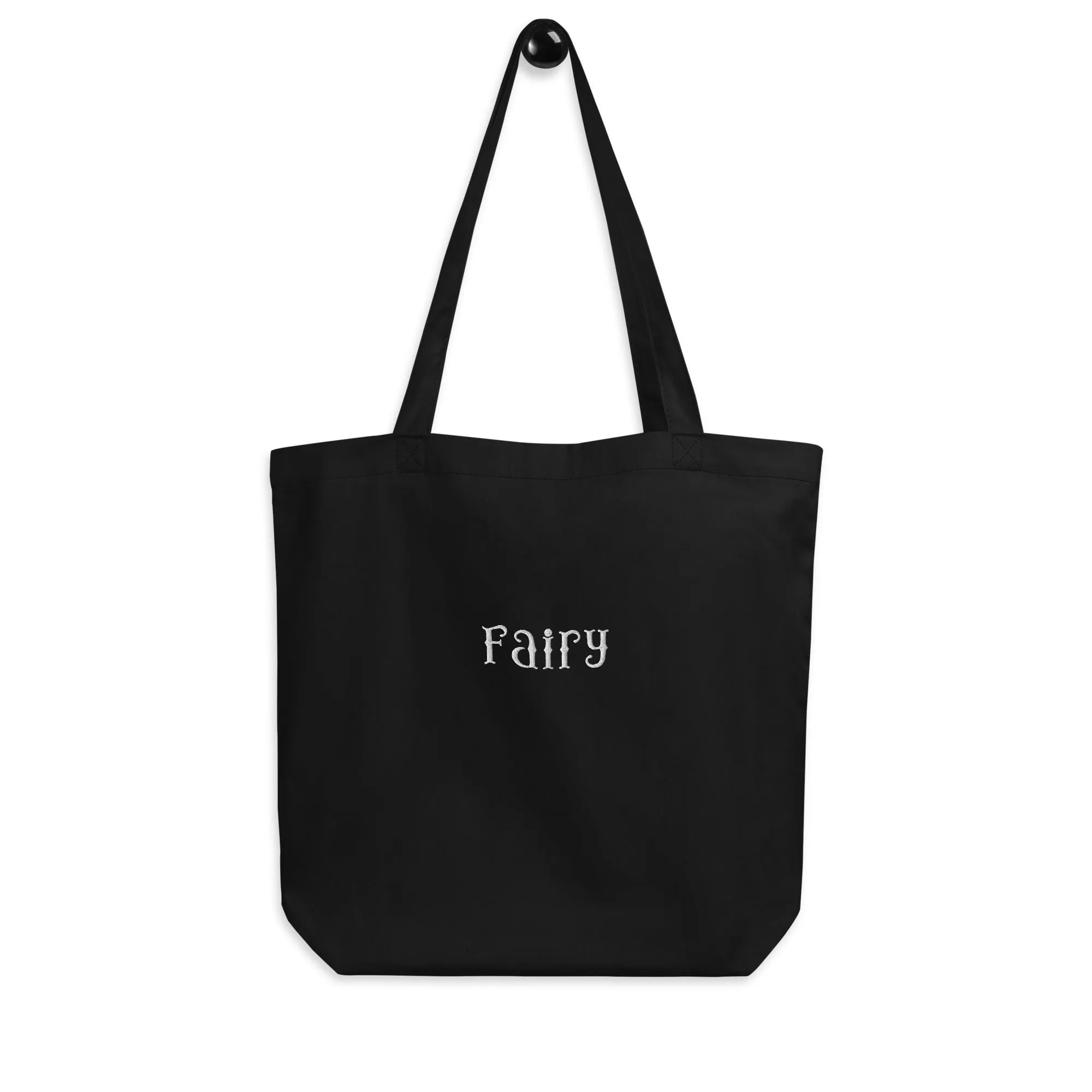 Fairy Embroidered Organic Tote Bag