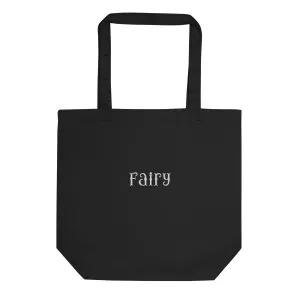 Fairy Embroidered Organic Tote Bag