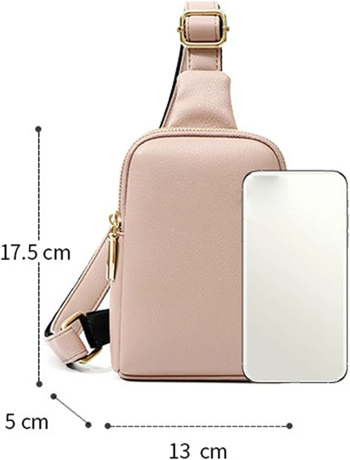 Fanny Pack Women Chest Bags PU Leather Fashion Waist Bag Mini Sports Messenger Bag Women Belt Bag Coin Purse(Black)