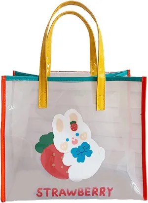 Fashion Women Clear Jelly For Large Capacity Daily Shoulder Bag Transparent Beach Handbag