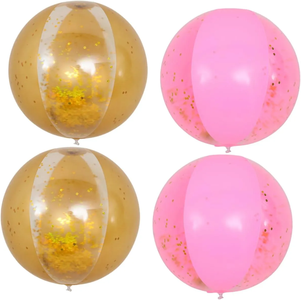 FAVOMOTO 4pcs Inflatable Transparent Pool Party Toys for Fun Playing for Family Gatherings Bbqs and Themed Events