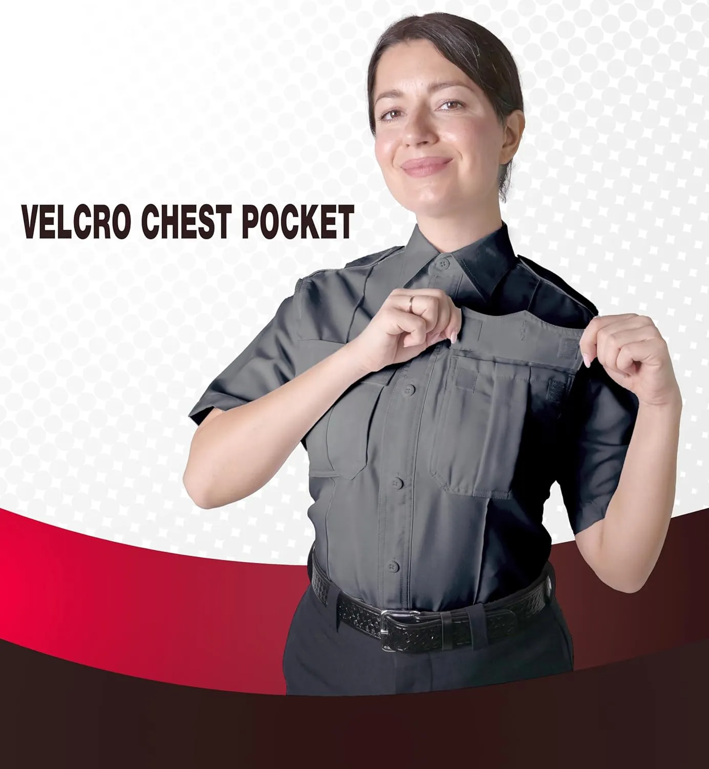 First Class 100% Polyester Short Sleeve Men's Uniform Shirt White
