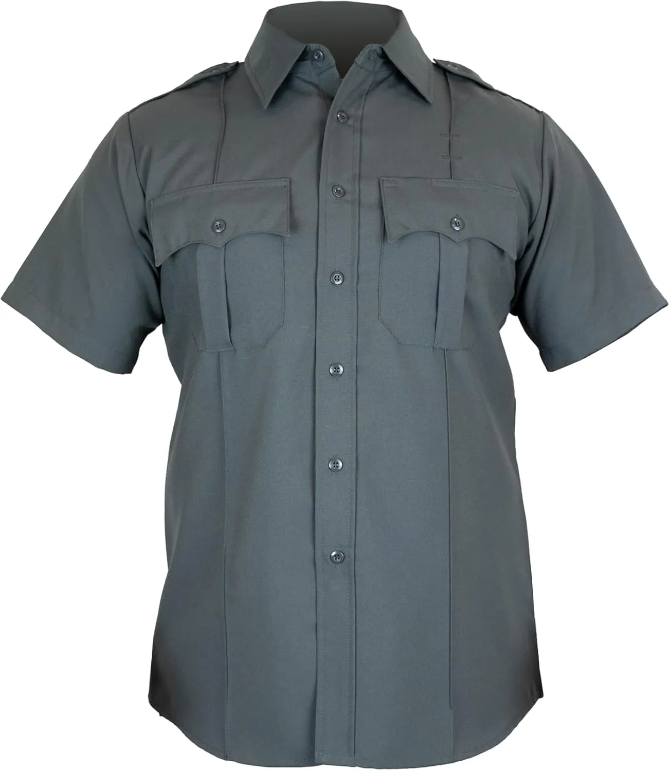 First Class 100% Polyester Short Sleeve Men's Uniform Shirt White