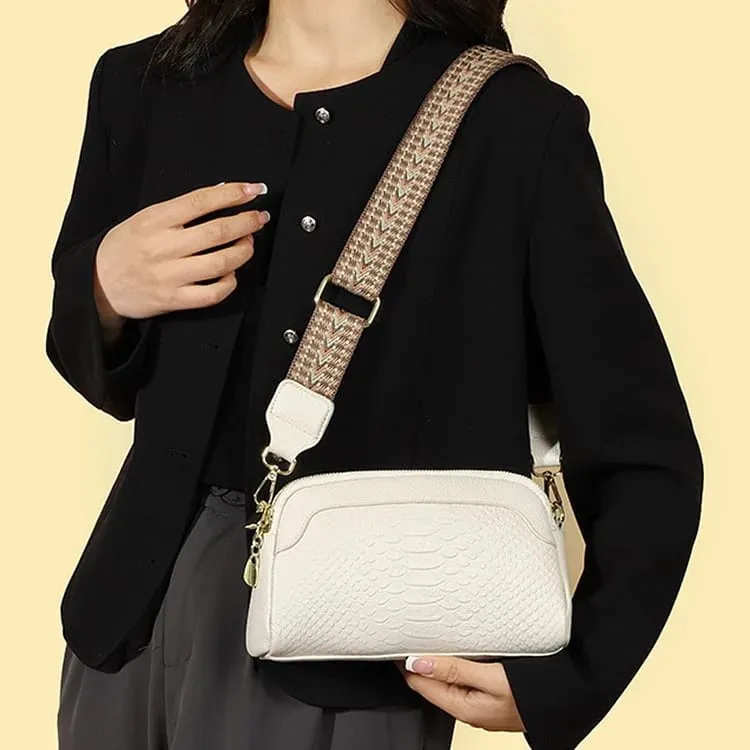 🔥First Layer Cowhide Crossbody Bag Alligator Pattern Women Shoulder Bag for Work